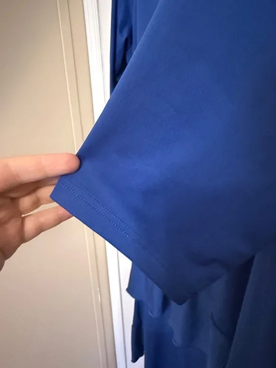 Royal Blue High-Low Ruffle Tunic - Picture 4 of 4